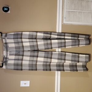 Katherine Kelly Willow Plaid Harvest Moon Wide Leg Business Work Pants Size 8